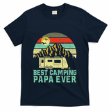 Best Camping Papa Ever Vintage Camper T-Shirt