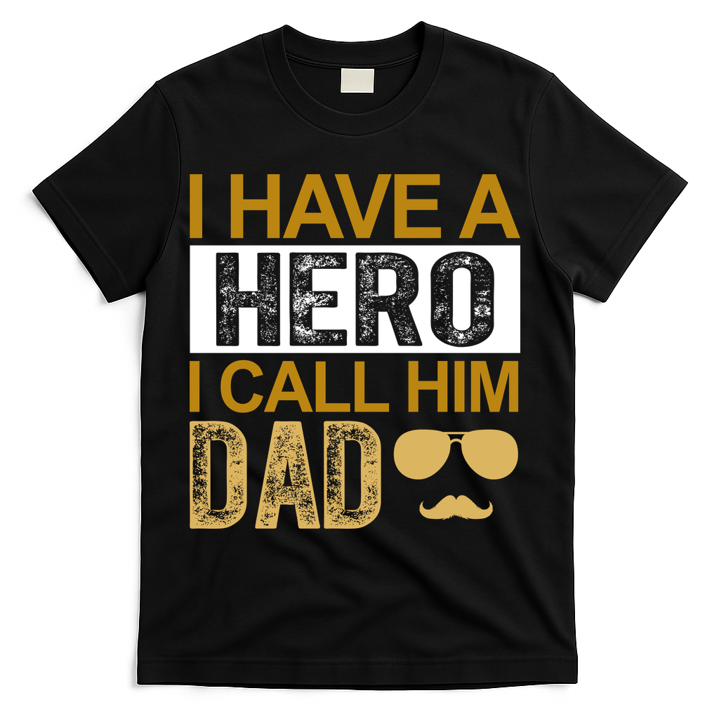 I Have A Hero I Call Him Dad Fathers Day T-Shirt