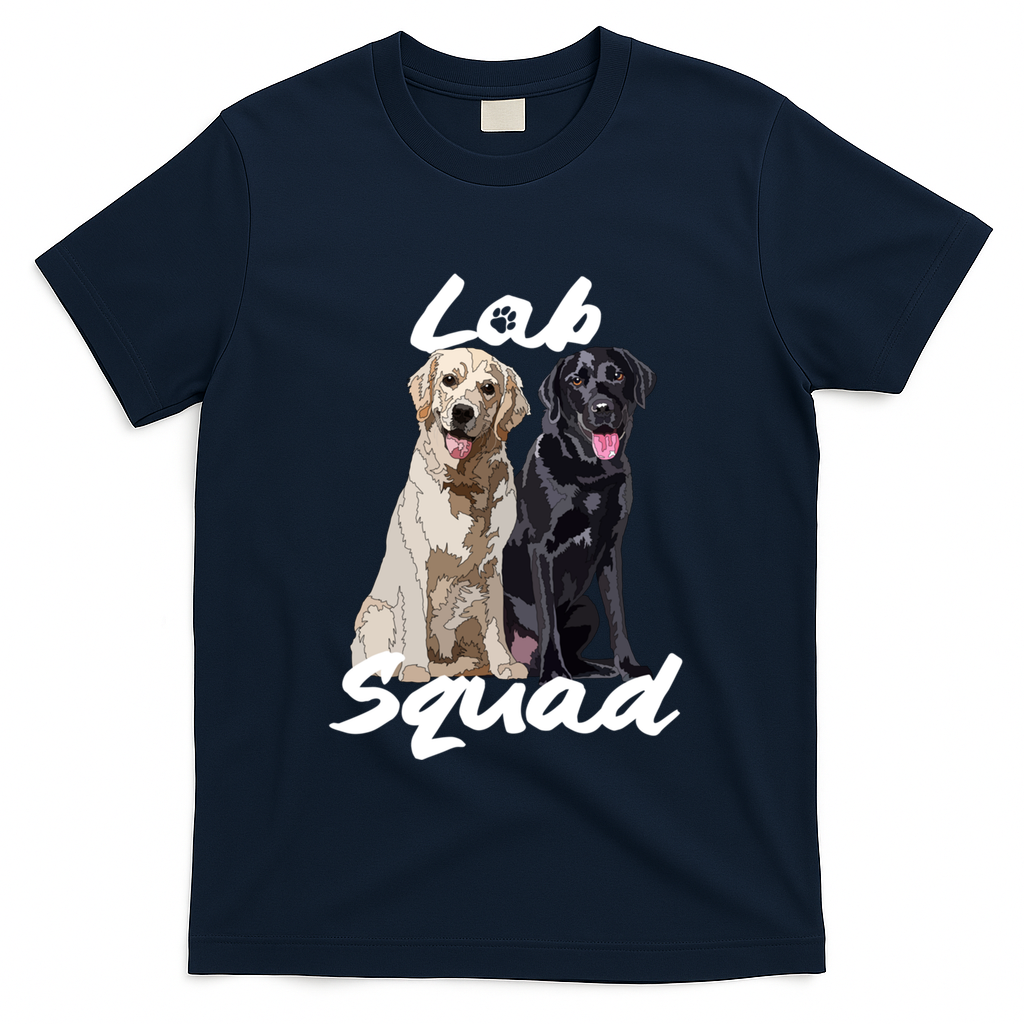 Labrador Lover Yellow Black Lab Squad Lab Mom Dad Cute Gift T-Shirt