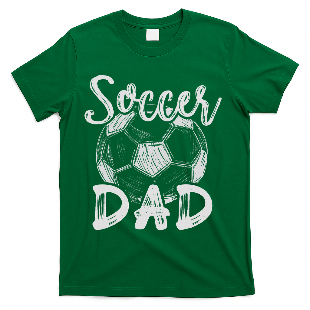 Soccer Dad For Family Matching Team Player Soccer Ball T-Shirt