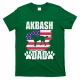 Akbash Dad Dog Lover American Us Flag T-Shirt
