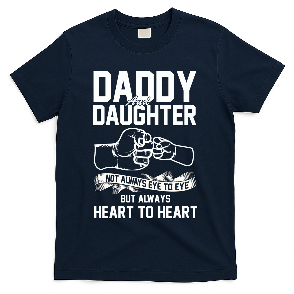 Daddy And Daughter Not Always Eye To Eye But Always Heart To Heart T-Shirt