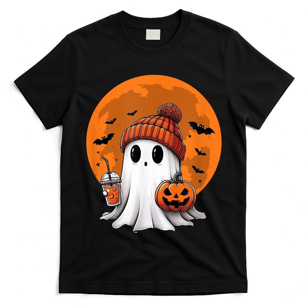 Cute Halloween ghost drink Coffee Cute ghost Trick Or Treat T-Shirt