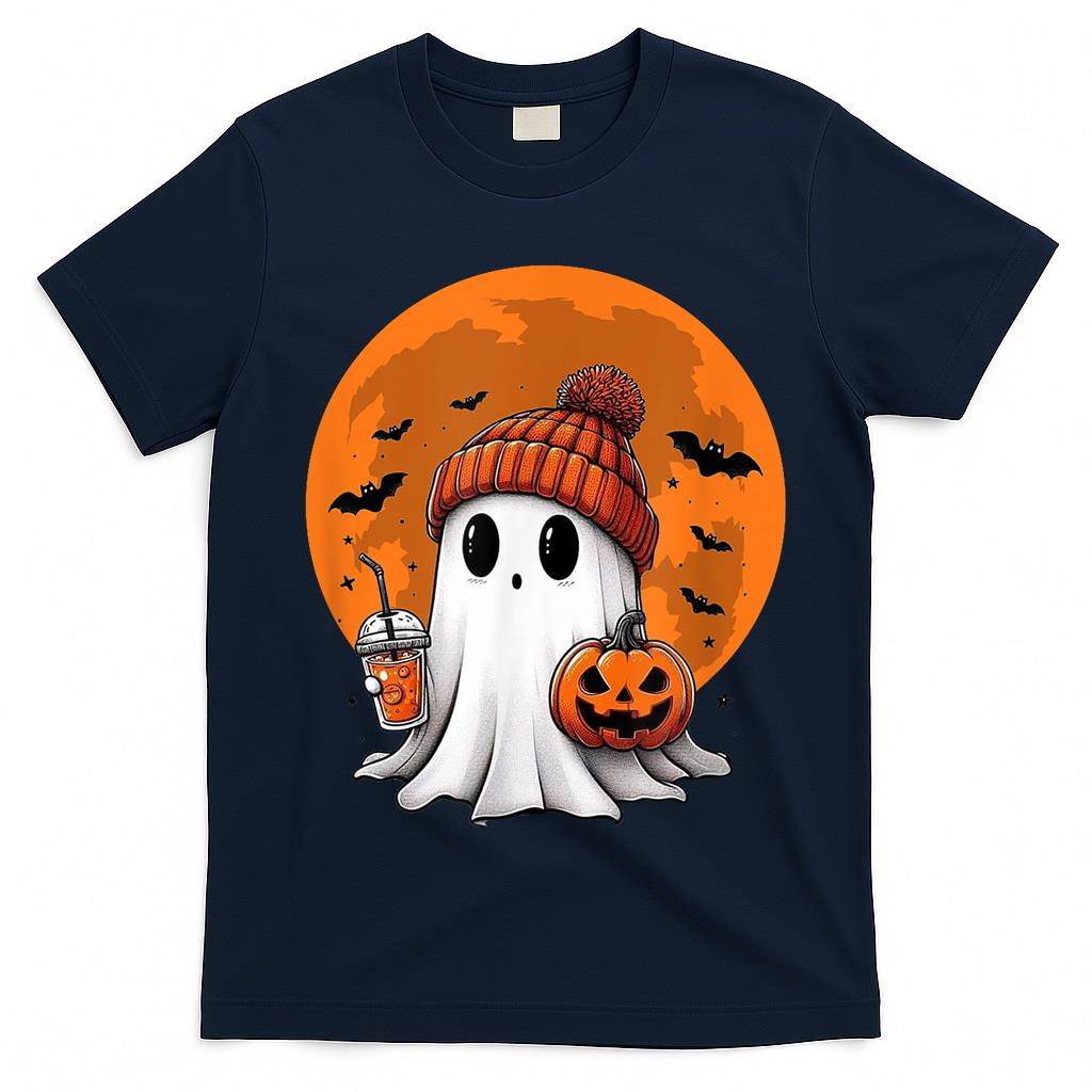 Cute Halloween ghost drink Coffee Cute ghost Trick Or Treat T-Shirt