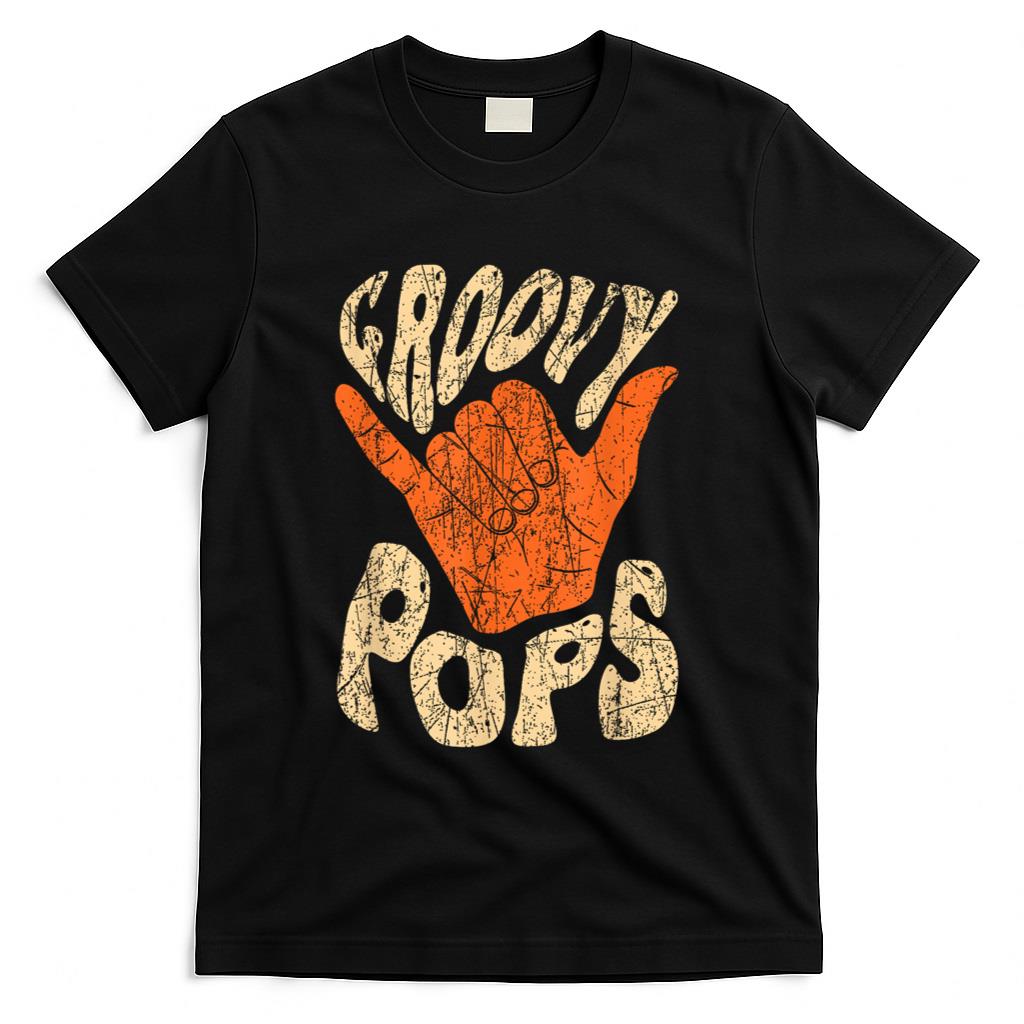 Retro Nostalgia - Groovy Pops 70s Aesthetic Nostalgia 1970's Retro Dad T-Shirt