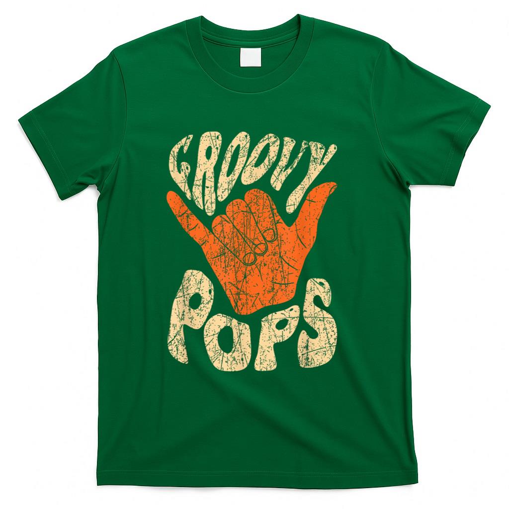 Retro Nostalgia - Groovy Pops 70s Aesthetic Nostalgia 1970's Retro Dad T-Shirt