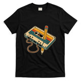 Retro Nostalgia - 80s 90s Retro Party Costume Nostalgia Cassette Tape Pencil T-Shirt