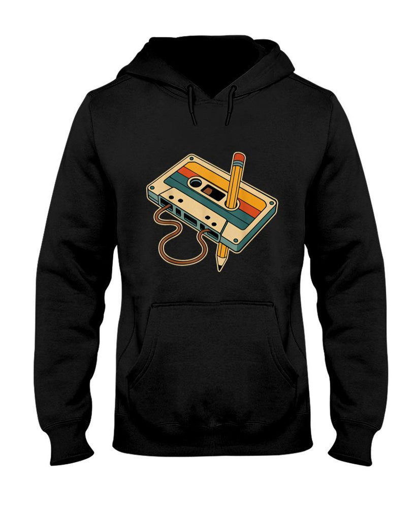 Retro Nostalgia - 80s 90s Retro Party Costume Nostalgia Cassette Tape Pencil T-Shirt
