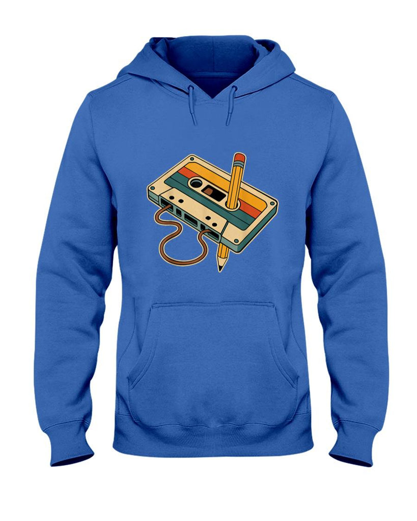 Retro Nostalgia - 80s 90s Retro Party Costume Nostalgia Cassette Tape Pencil T-Shirt