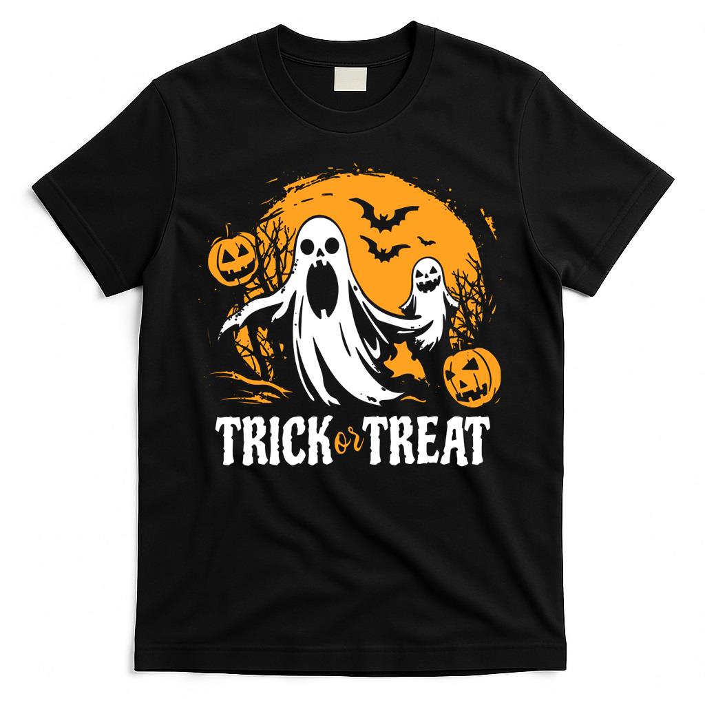 Trick or Treat Ghost Costume - Spooky V-Neck T-Shirt