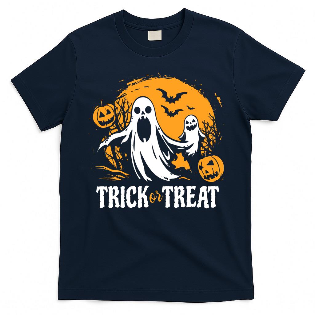 Trick or Treat Ghost Costume - Spooky V-Neck T-Shirt