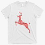 Wordy Reindeer Christmas T-Shirt - White