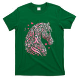 in October We Wear Pink Cute Horse Breast Cancer Awareness T-Shirt