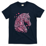 in October We Wear Pink Cute Horse Breast Cancer Awareness T-Shirt