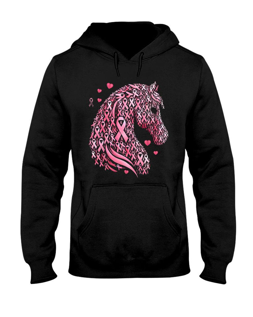 in October We Wear Pink Cute Horse Breast Cancer Awareness T-Shirt