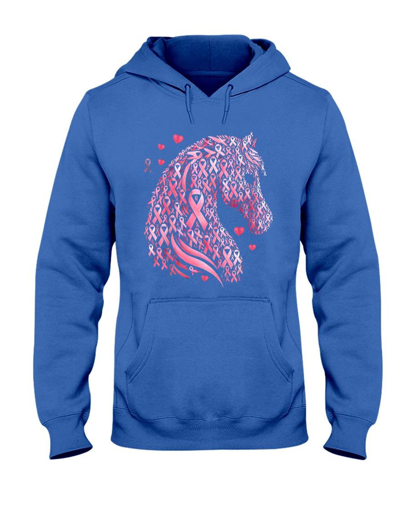 in October We Wear Pink Cute Horse Breast Cancer Awareness T-Shirt