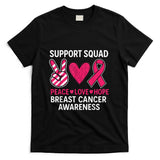 Support Squad Breast Cancer Awareness Groovy Pink Ribbon T-Shirt