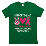 Support Squad Breast Cancer Awareness Groovy Pink Ribbon T-Shirt