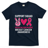 Support Squad Breast Cancer Awareness Groovy Pink Ribbon T-Shirt