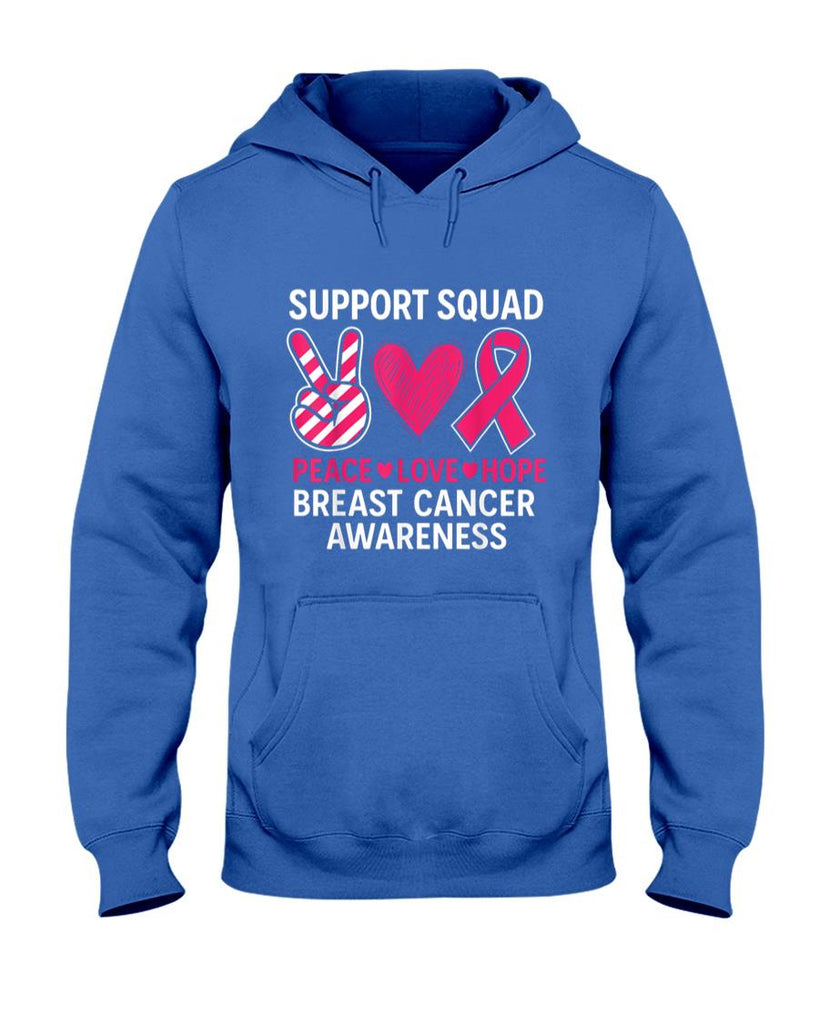 Support Squad Breast Cancer Awareness Groovy Pink Ribbon T-Shirt