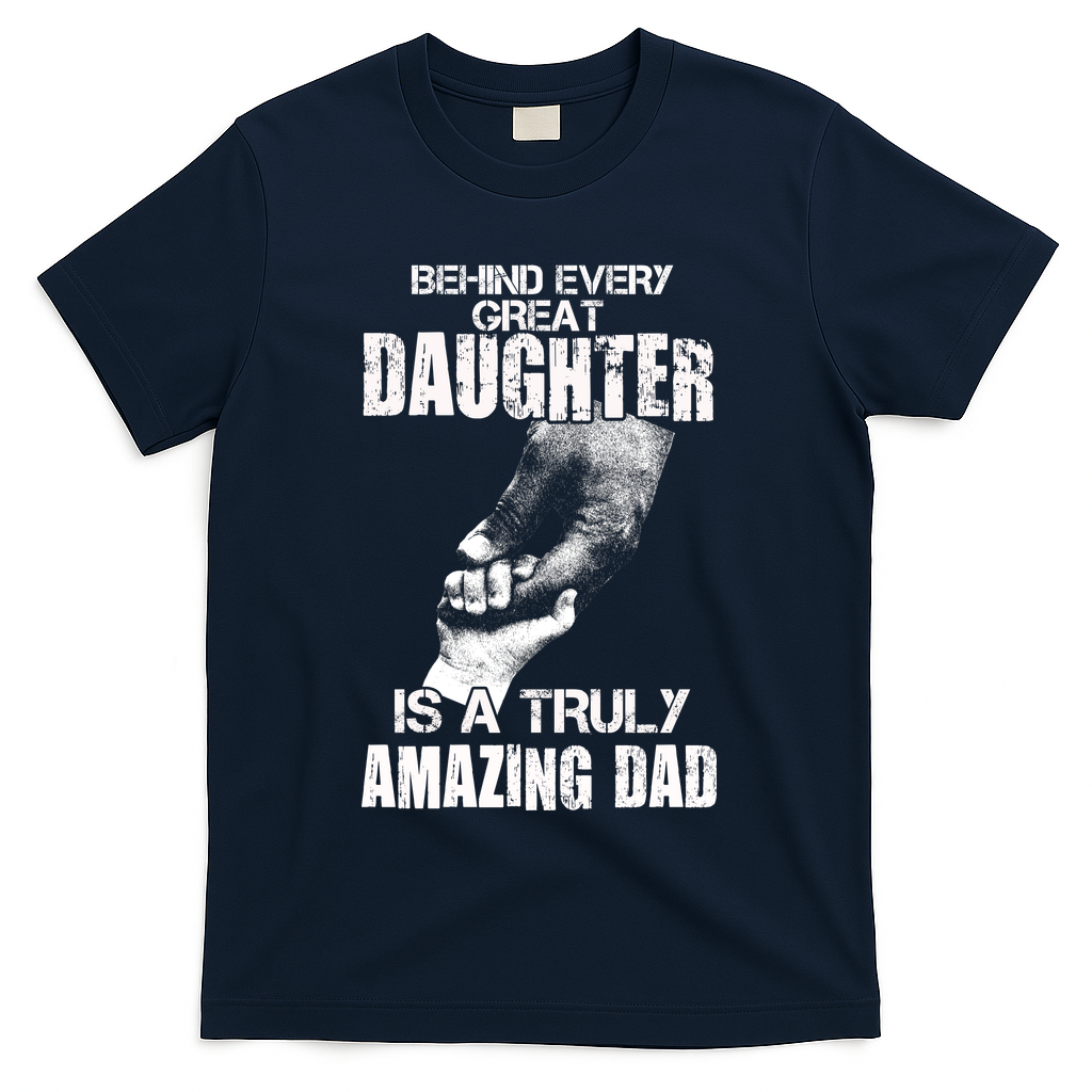 Behind Every Great Daughter Is A Truly Amazing Dad T-Shirt