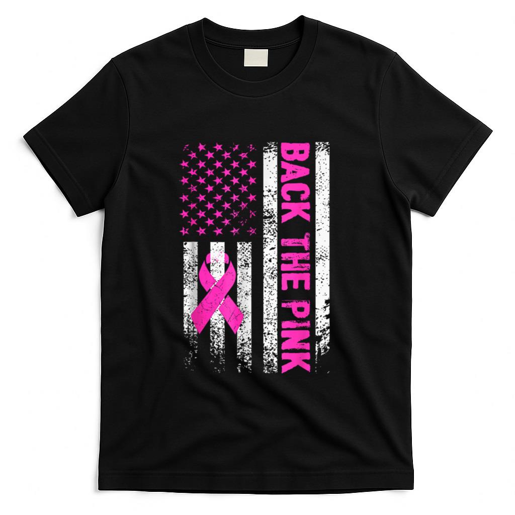 Back The Pink Breast Cancer Awareness Flag Toddler Women Men T-Shirt