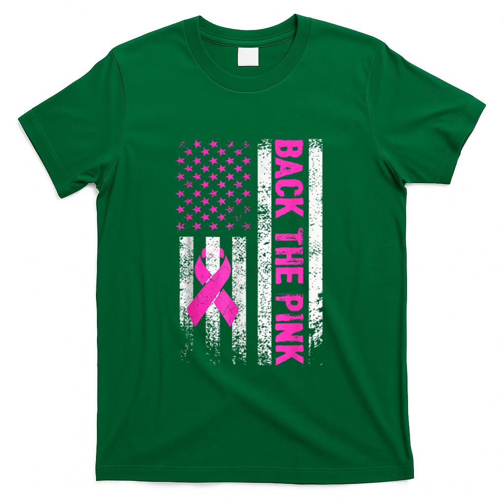 Back The Pink Breast Cancer Awareness Flag Toddler Women Men T-Shirt