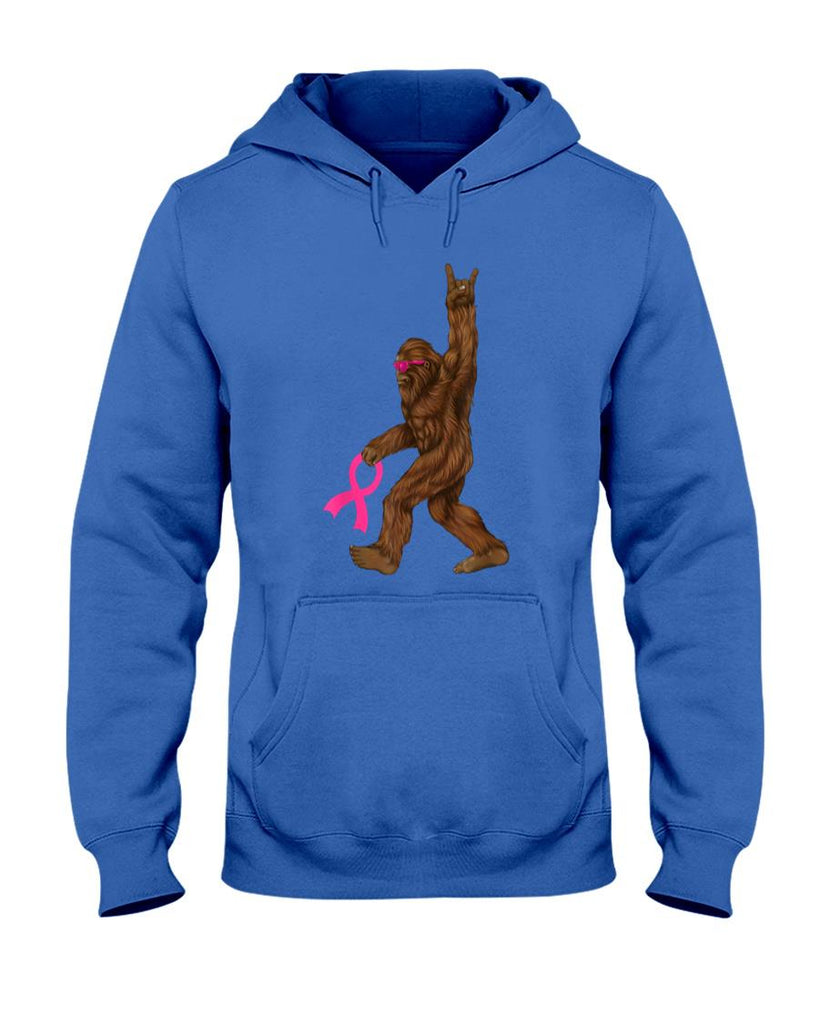 Bigfoot Breast Cancer Funny Sasquatch Pink Ribbon T-Shirt