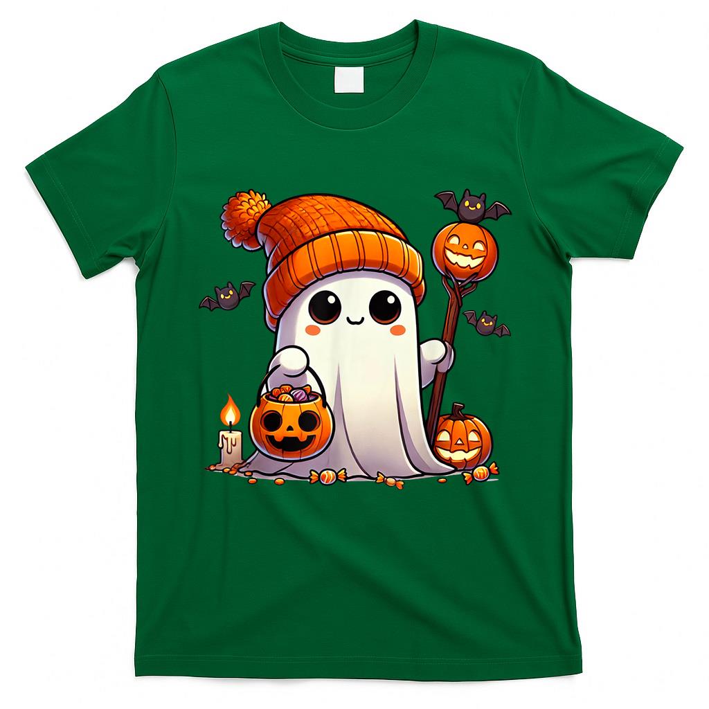 Ghost Halloween Cute Ghost Trick or Treat Candy Boys Girls T-Shirt