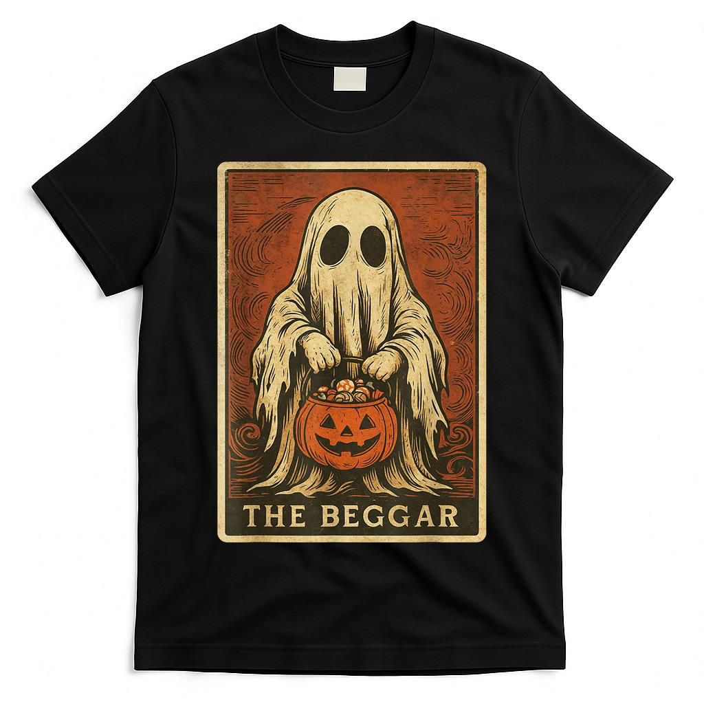 Halloween Trick or Treat Ghost Graphic Shirt Tarot Card T-Shirt