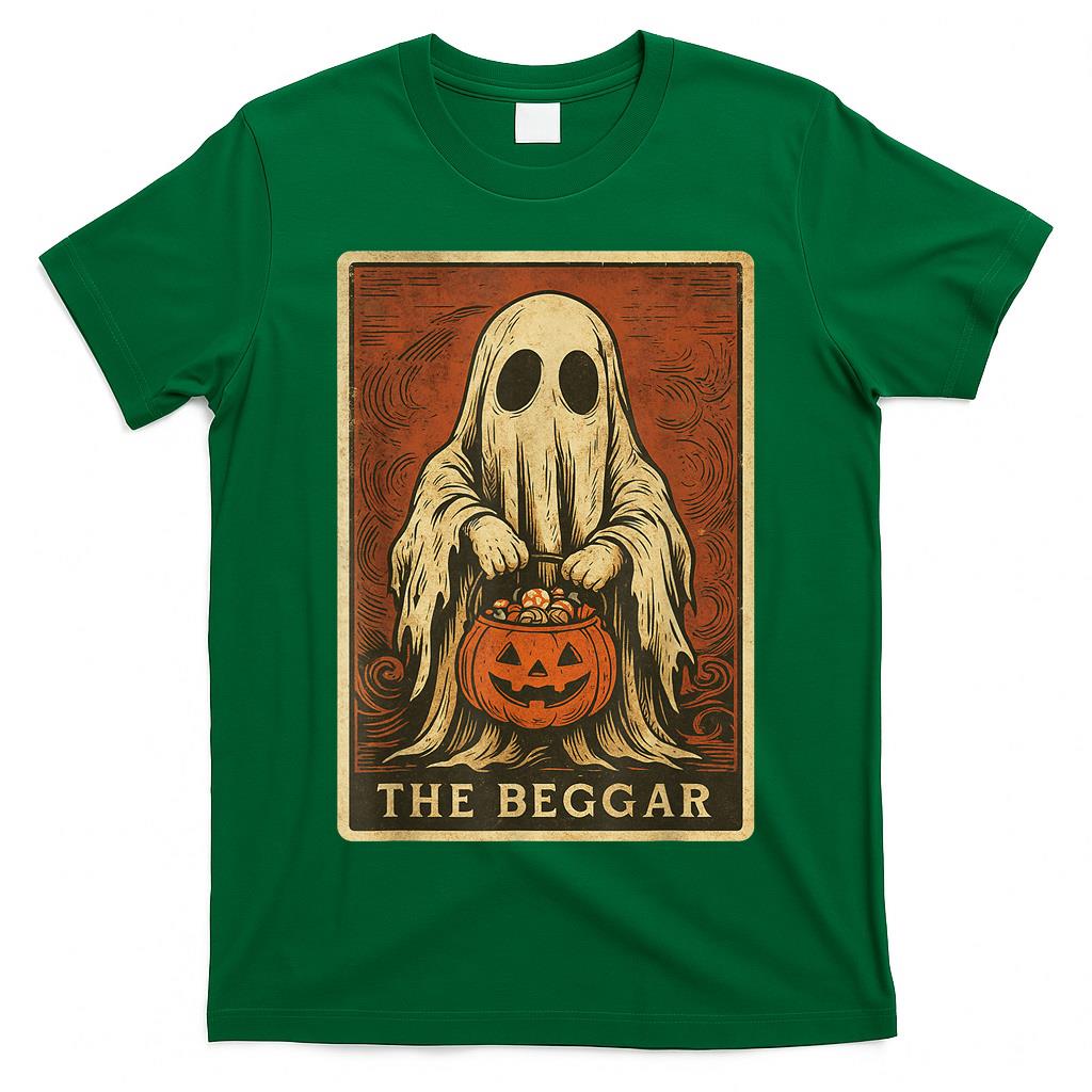 Halloween Trick or Treat Ghost Graphic Shirt Tarot Card T-Shirt