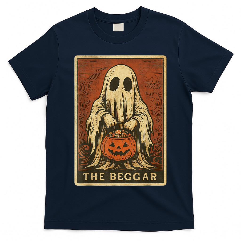 Halloween Trick or Treat Ghost Graphic Shirt Tarot Card T-Shirt