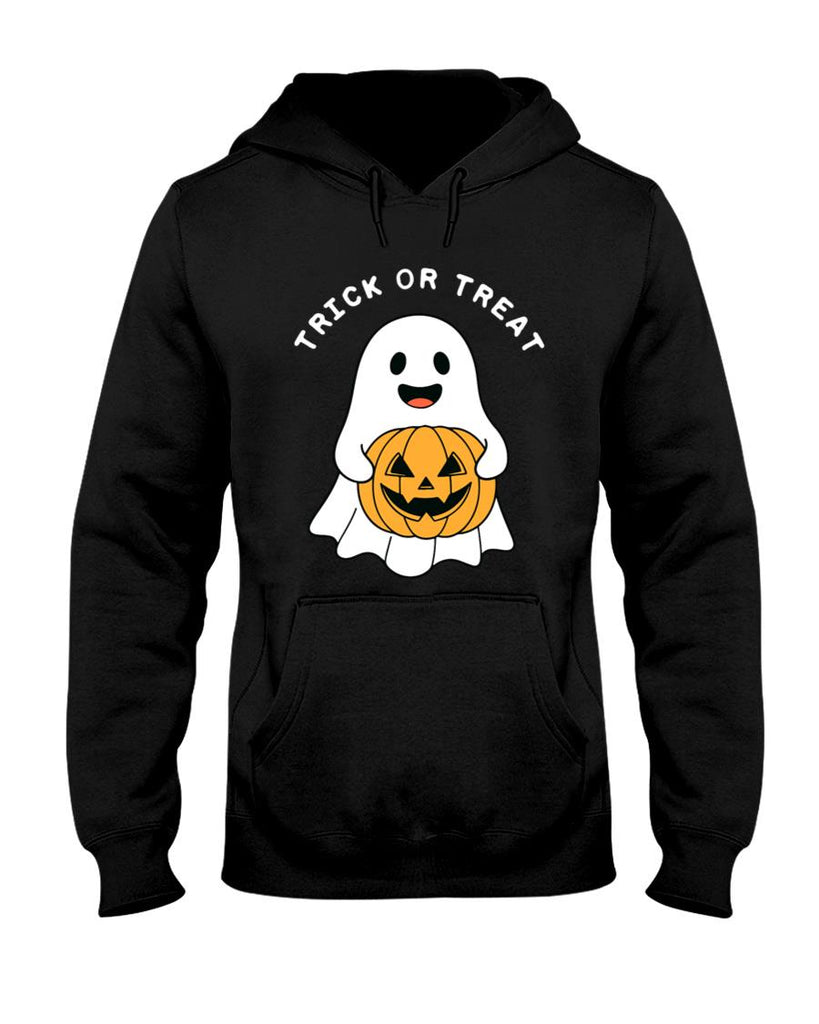 Trick or Treat Cute Ghost Halloween Pumpkin Oversized T-Shirt