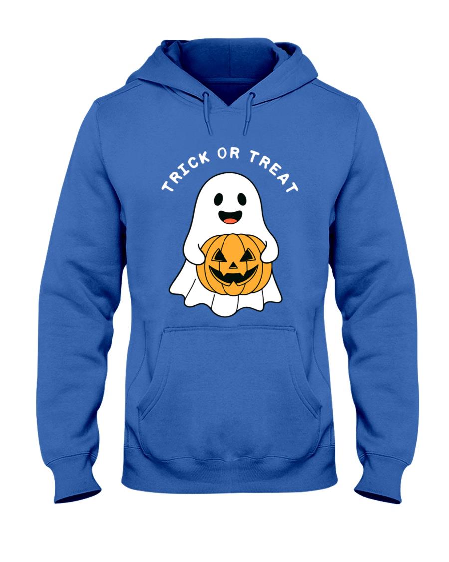 Trick or Treat Cute Ghost Halloween Pumpkin Oversized T-Shirt