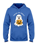 Trick or Treat Cute Ghost Halloween Pumpkin Oversized T-Shirt