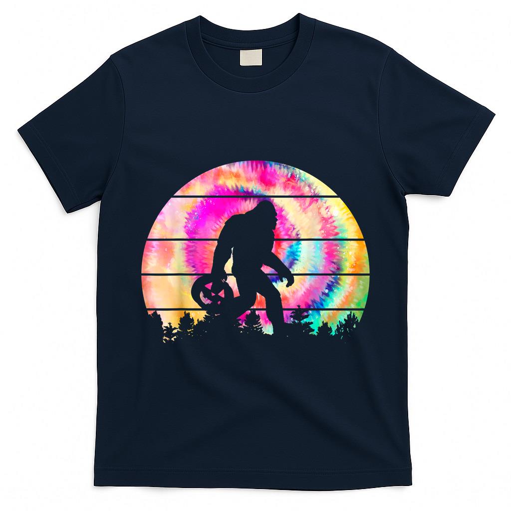 Funny Bigfoot Tie Dye Halloween october 31 trick or treat T-Shirt