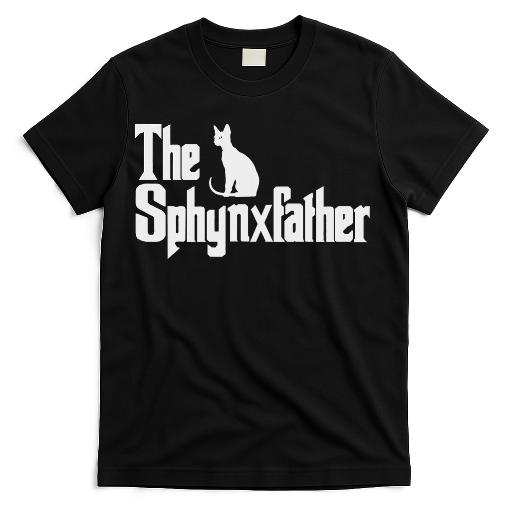 The Sphynxfather Funny Cat Dad Sphynx Lover Gifts T-Shirt