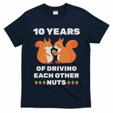 10th 10 Year Tin Wedding Anniversary Funny Couple Him Her T-Shirt