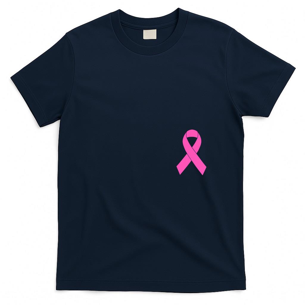 Cute Pink Ribbon Breast Cancer Awareness Women Men Kids T-Shirt