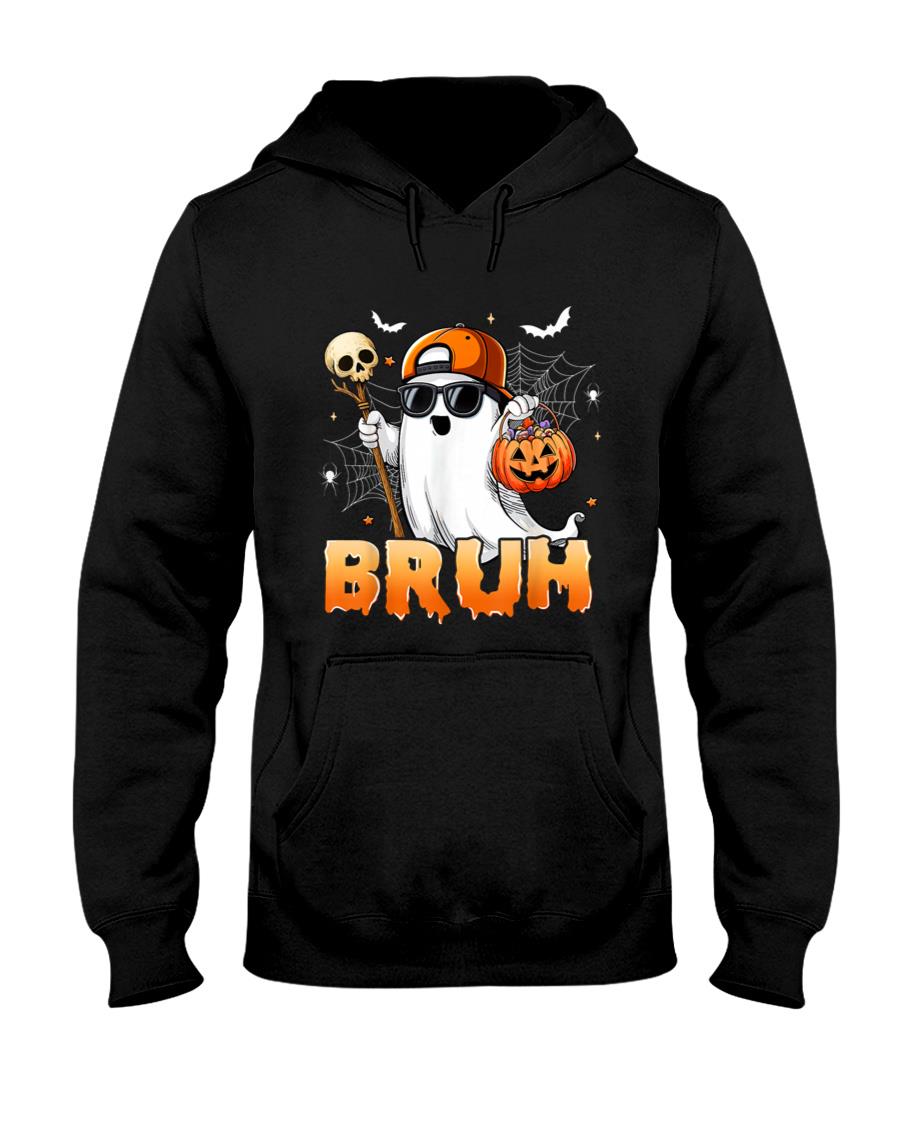Bruh Ghost Halloween Shirts Kids Boys Ghost Trick Or Treat T-Shirt