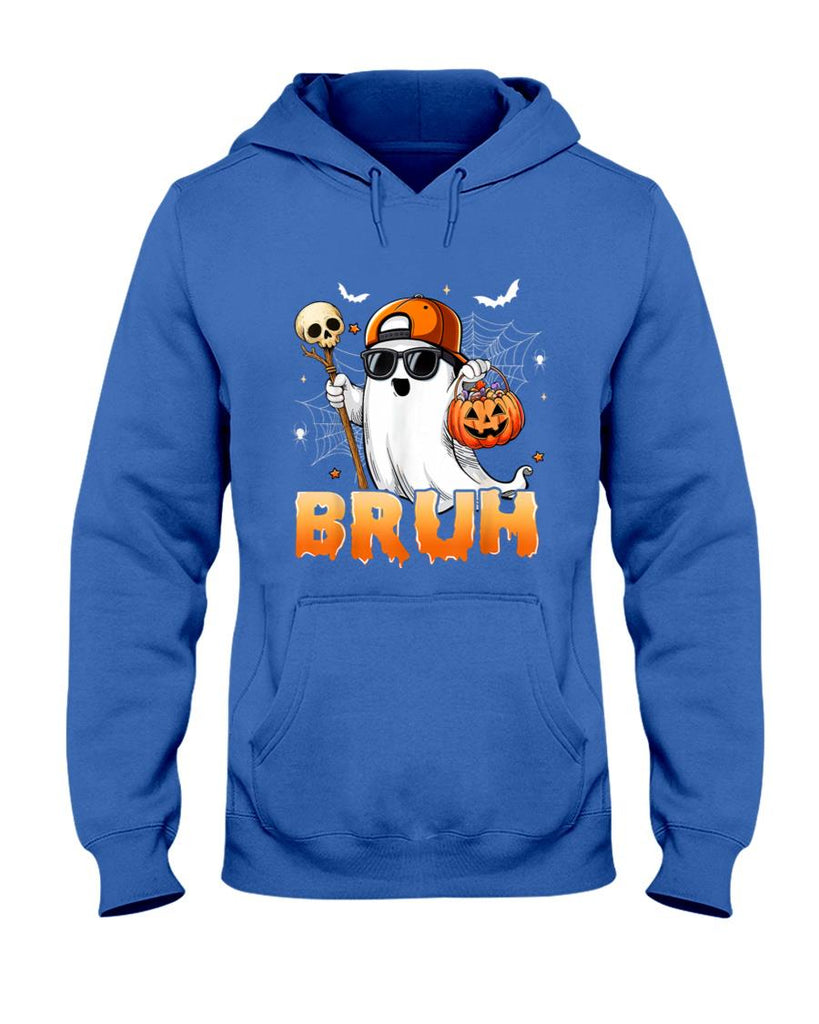 Bruh Ghost Halloween Shirts Kids Boys Ghost Trick Or Treat T-Shirt