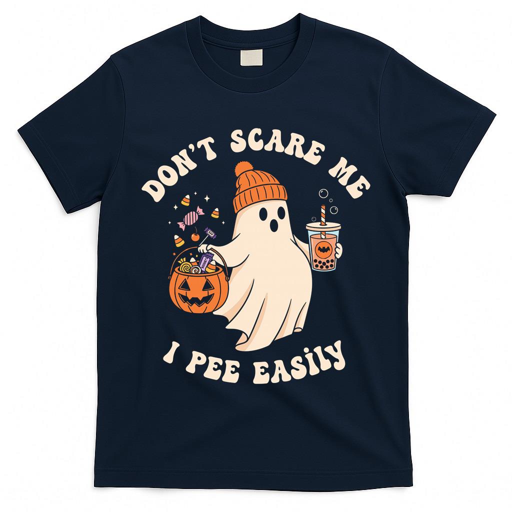 Pregnant Ghost Trick Or Treat Dress Lazy Halloween Costume Long Sleeve T-Shirt