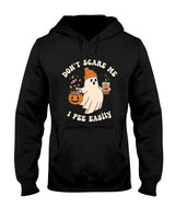 Pregnant Ghost Trick Or Treat Dress Lazy Halloween Costume Long Sleeve T-Shirt