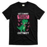 Lets Make Breast Cancer Extinct Pink Dinosaur Kids Boys T-Shirt