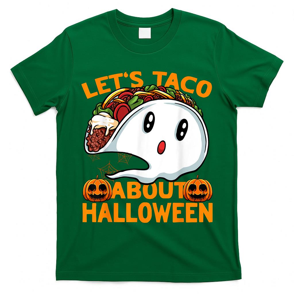 Lets Taco About Halloween Funny Ghost Taco Trick or Treat T-Shirt