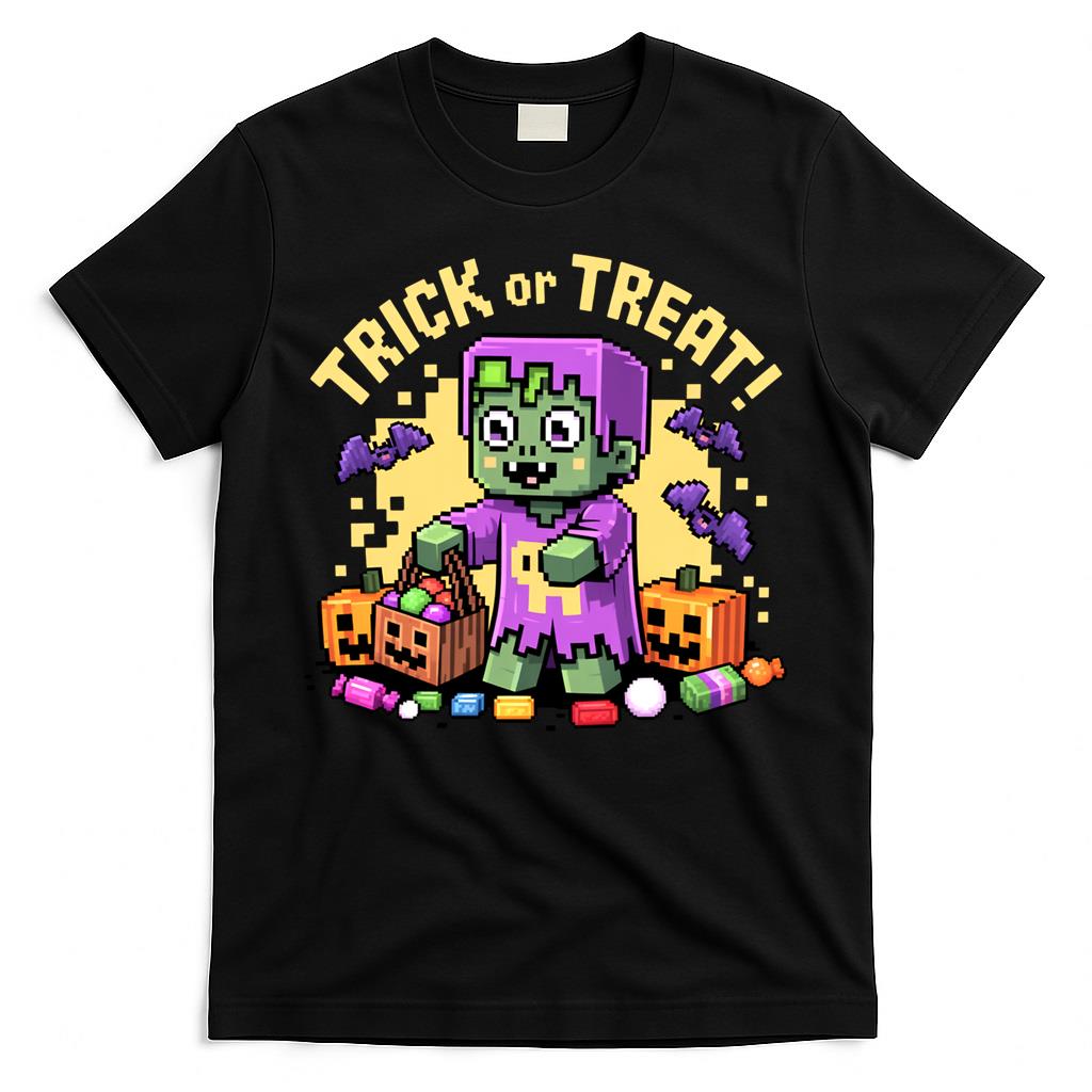 Trick or Treat Pixels Oversized T-Shirt