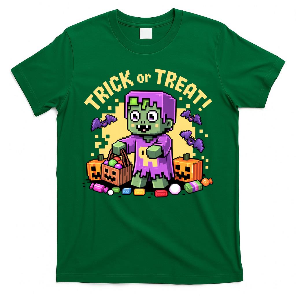 Trick or Treat Pixels Oversized T-Shirt