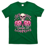 Check Your Pumpkins For Lumpkins Halloween Breast Cancer T-Shirt