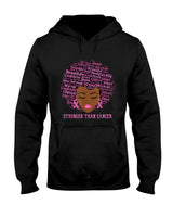 Black Women Queen Stronger Than Breast Cancer Pink Ribbon T-Shirt