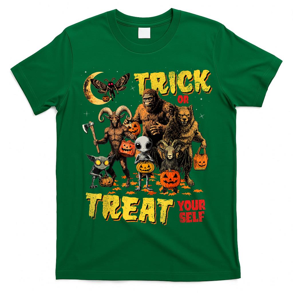 Trick Or Treat Yourself Cryptid Bigfoot Dogman Halloween T-Shirt